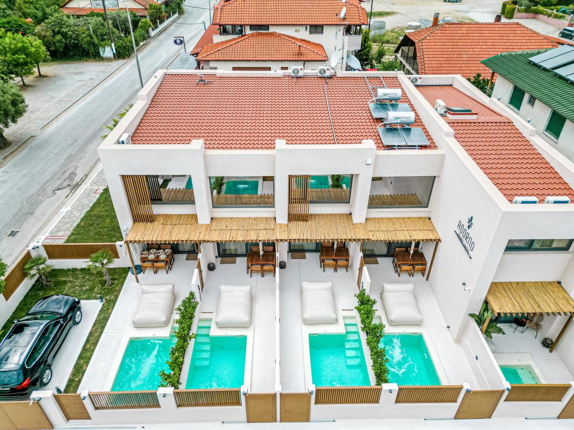 Adorno Private Suites Only Adults & Kids 12 Plus Nea Vrasna Bagian luar foto